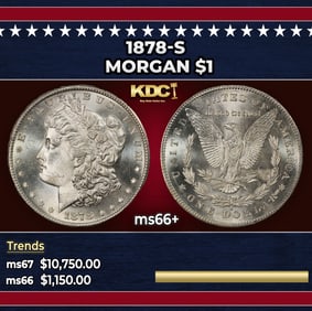 1878-s Morgan Dollar $1 ms66+ SEGS
