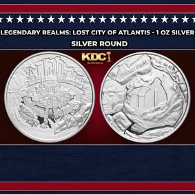 Legendary Realms: Lost City of Atlantis - 1 oz Silver Round Round