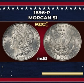 1896-p Morgan Dollar $1 Grades ms63