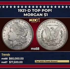 1921-d Morgan Dollar TOP POP! $1 ms68 SEGS