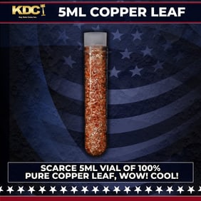 Scarce 5ml Vial of 100% Pure Copper Leaf. Wow! Cool!