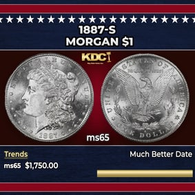 1887-s Morgan Dollar $1 ms65 SEGS
