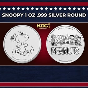 Snoopy 1 oz .999 Silver Round Round