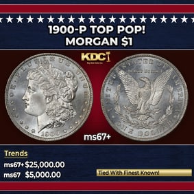 1900-p Morgan Dollar TOP POP! $1 ms67+ SEGS