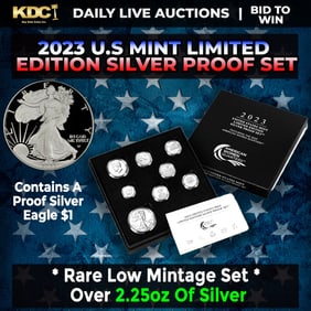 RARE 2023 United States Mint Limited Edition Silver Proof Set 8 coins, Over 2.25oz Of Silver low