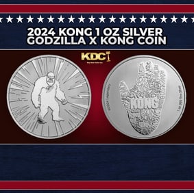 2024 Kong 1 oz Silver Godzilla x Kong Coin Round