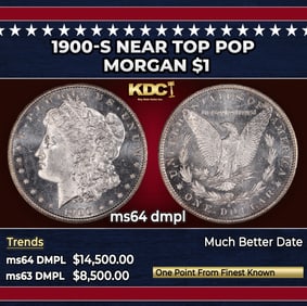 1900-s Morgan Dollar Near Top Pop $1 ms64 dmpl SEGS