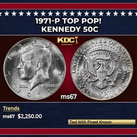 1971-p Kennedy Half Dollar TOP POP! 50c ms67 SEGS