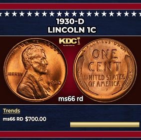 1930-d Lincoln Cent 1c Grades ms66 rd