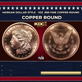 Morgan Dollar Style - 1oz .999 Fine Copper Round