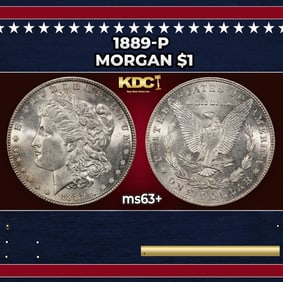 1889-p Morgan Dollar $1 Grades ms63+