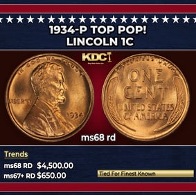 1934-p Lincoln Cent TOP POP! 1c ms68 rd SEGS