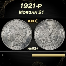 1921-p Morgan Dollar $1 Grades ms62+