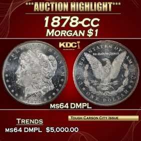 1878-cc Morgan Dollar $1 ms64 DMPL SEGS
