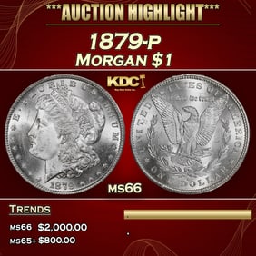 1879-p Morgan Dollar $1 ms66 SEGS