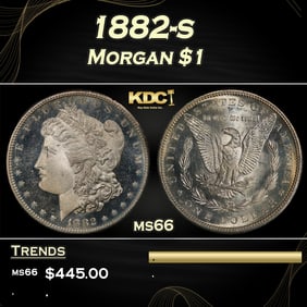 1882-s Morgan Dollar $1 Grades ms66