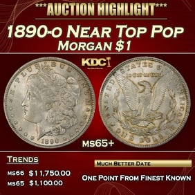 1890-o Morgan Dollar Near Top Pop $1 ms65+ SEGS