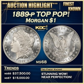 1889-p Morgan Dollar TOP POP! $1 ms68 SEGS