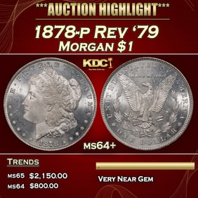 1878-p Rev '79 Morgan Dollar $1 ms64+ SEGS