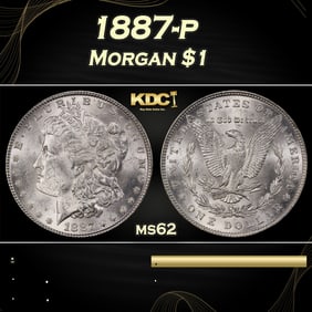 1887-p Morgan Dollar $1 Grades ms62