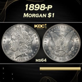 1898-p Morgan Dollar $1 Grades ms64