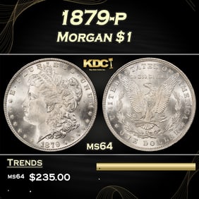 1879-p Morgan Dollar $1 Grades ms64