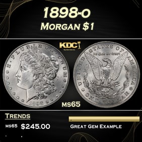 1898-o Morgan Dollar $1 Grades ms65