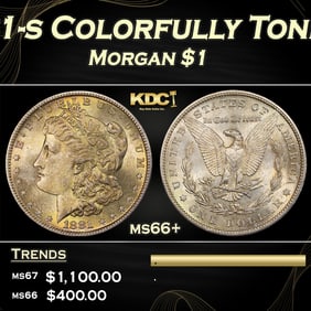 1881-s Morgan Dollar Colorfully Toned $1 ms66+ SEGS
