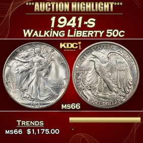 1941-s Walking Liberty Half Dollar 50c ms66 SEGS