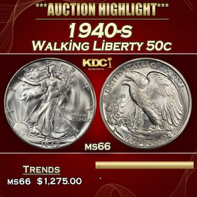 1940-s Walking Liberty Half Dollar 50c ms66 SEGS