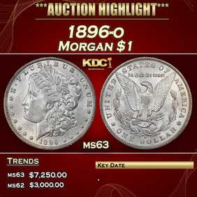 1896-o Morgan Dollar $1 ms63 USCG