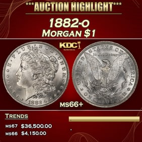 1882-o Morgan Dollar $1 ms66+ SEGS