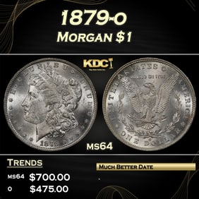 1879-o Morgan Dollar $1 Grades ms64