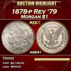 1878-p Rev '79 Morgan Dollar $1 ms64+ SEGS