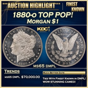 1880-o Morgan Dollar TOP POP! $1 ms65 dmpl SEGS