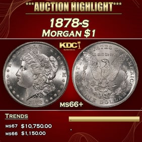 1878-s Morgan Dollar $1 ms66+ SEGS