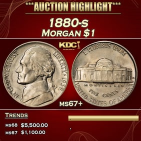1880-s Morgan Dollar $1 ms67+ SEGS