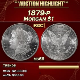 1879-p Morgan Dollar $1 ms66 SEGS