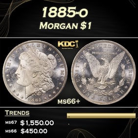 1885-o Morgan Dollar $1 ms66+ SEGS