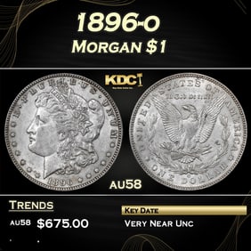 1896-o Morgan Dollar $1 Grades au58