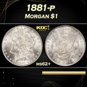 1881-p Morgan Dollar $1 Grades ms62+