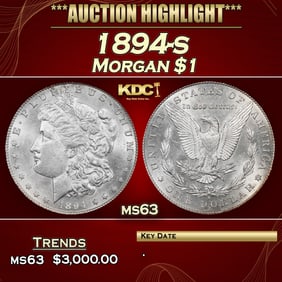 1894-s Morgan Dollar $1 ms63 USCG