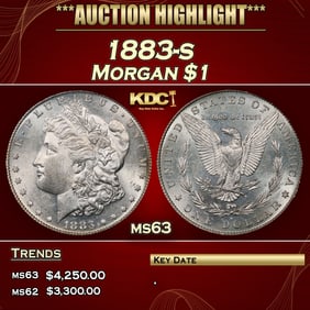 1883-s Morgan Dollar $1 ms63 USCG