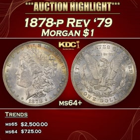 1878-p Rev '79 Morgan Dollar $1 Grades ms64+