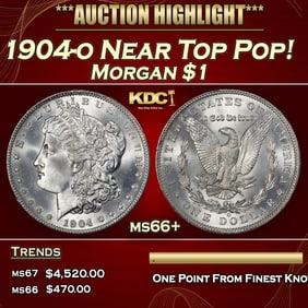 1904-o Morgan Dollar Near Top Pop! $1 ms66+ SEGS