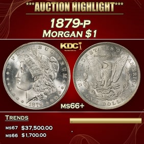 1879-p Morgan Dollar $1 ms66+ SEGS