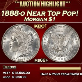 1888-o Morgan Dollar Near Top Pop! $1 ms66+ SEGS