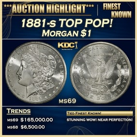 1881-s Morgan Dollar TOP POP! $1 ms69 SEGS