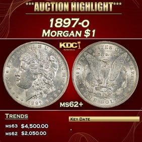 1897-o Morgan Dollar $1 ms62+ USCG