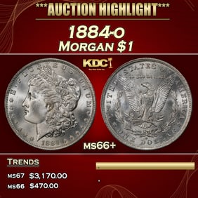 1884-o Morgan Dollar $1 ms66+ SEGS